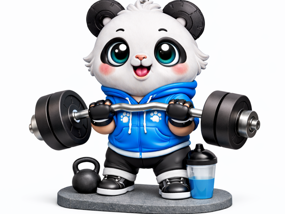 Pandinha malhando