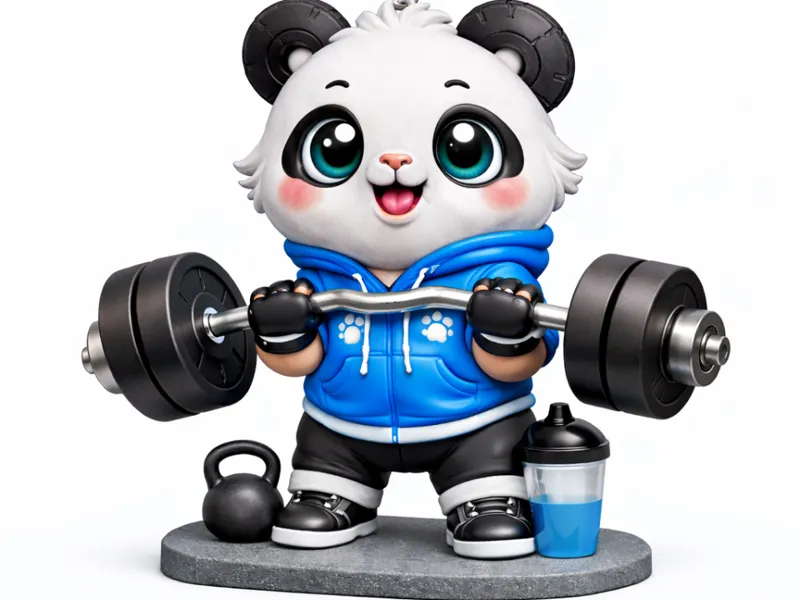Pandinha malhando