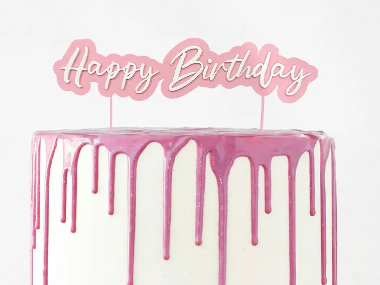 Happy Birthday Cake Topper