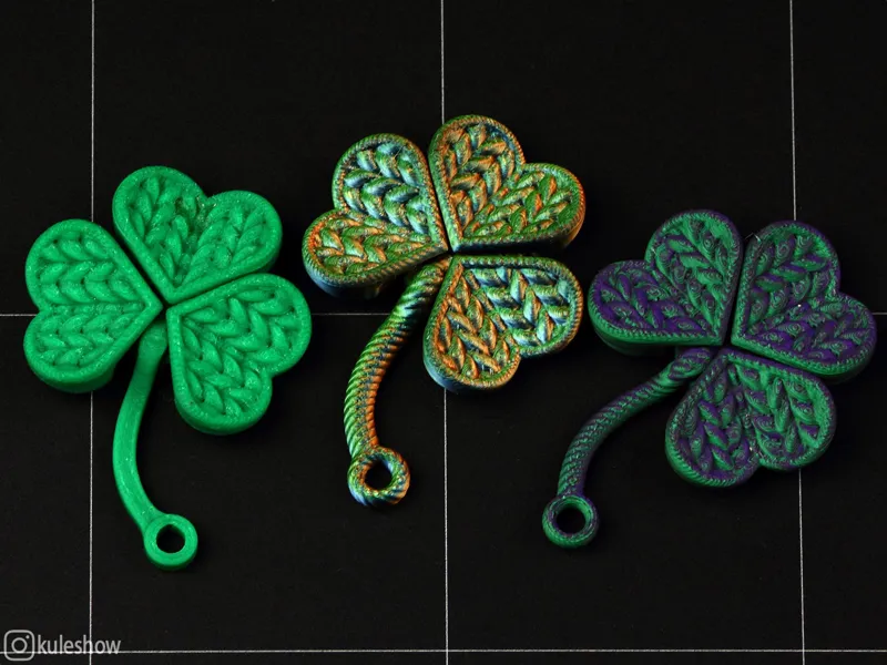 Flexible Knitted Shamrock Keychain