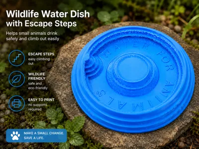 Garden Water bowl / dish with steps small animals