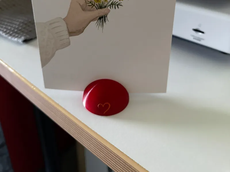 Kartenhalte mit Herz