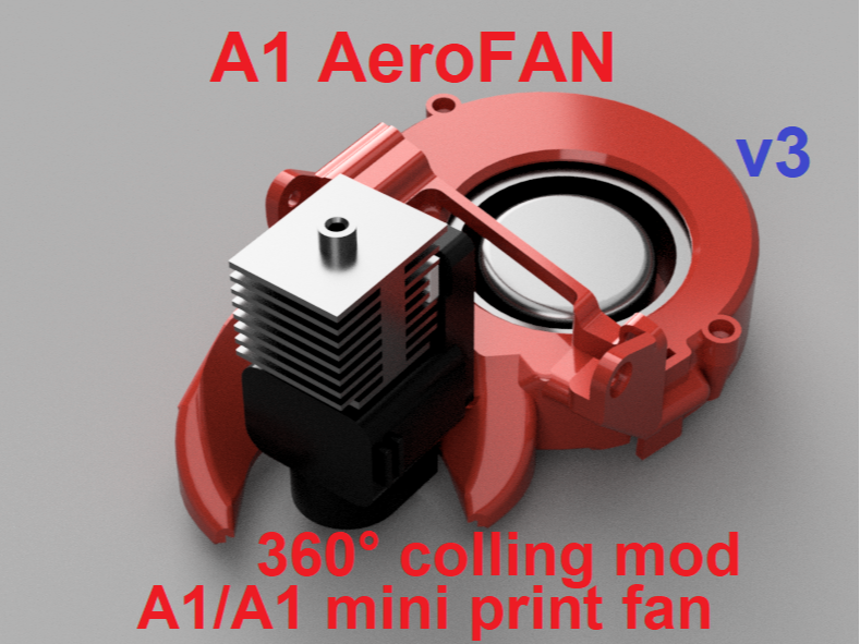 A1 / A1Mini Print 360° Cooling Fan Mod- A1 AeroFan