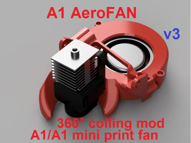 A1 / A1Mini Print 360° Cooling Fan Mod- A1 AeroFan