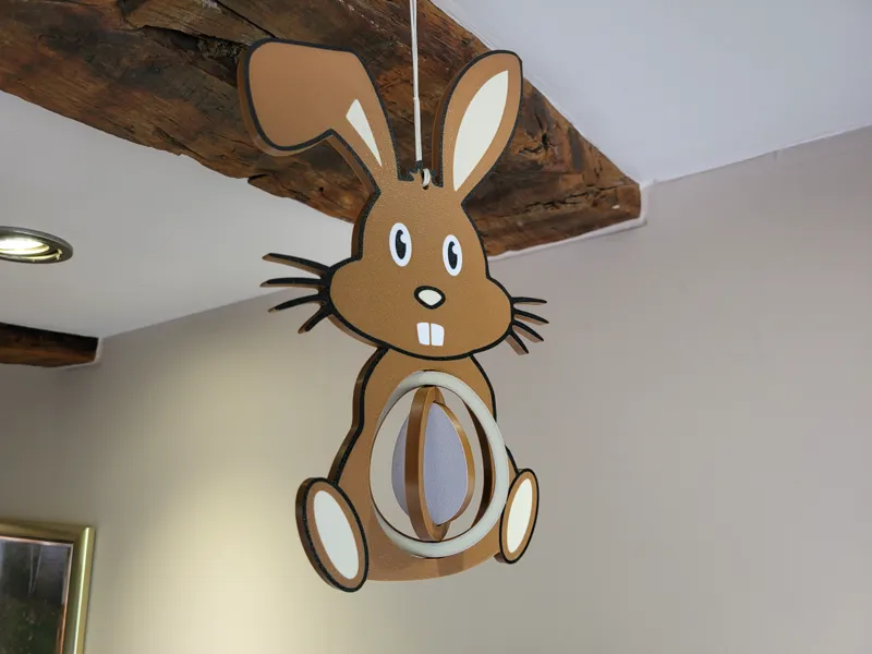 SPINNING EASTER EGG BUNNY