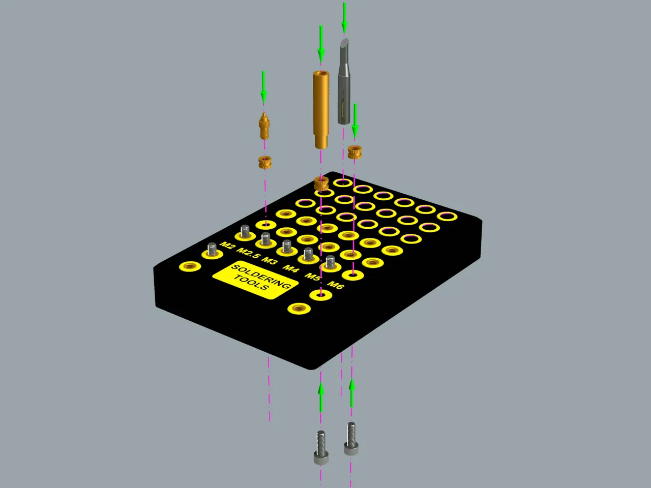 Organizer Tools per inserti filettati e saldatore view 3