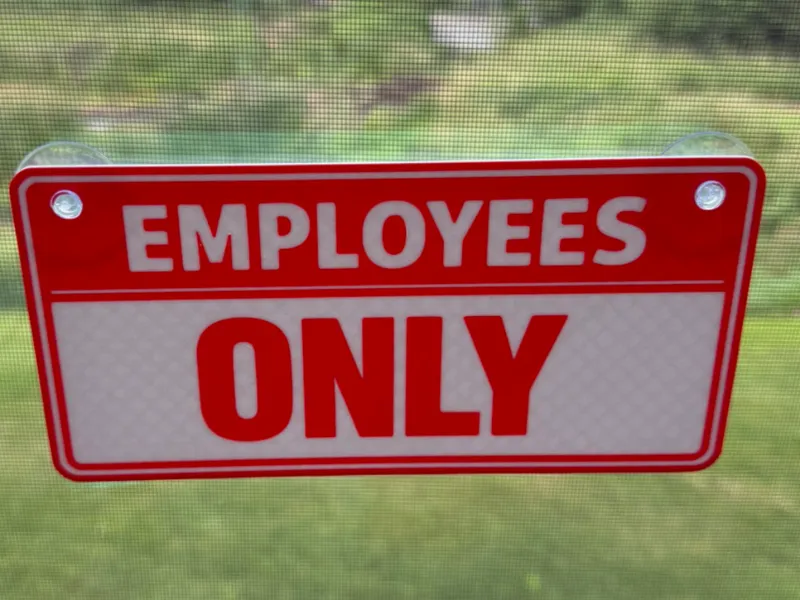 Employees Only Sign