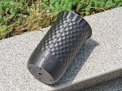 Tall Hammered Flower Pot