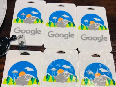 WA Google Logo ID card holder