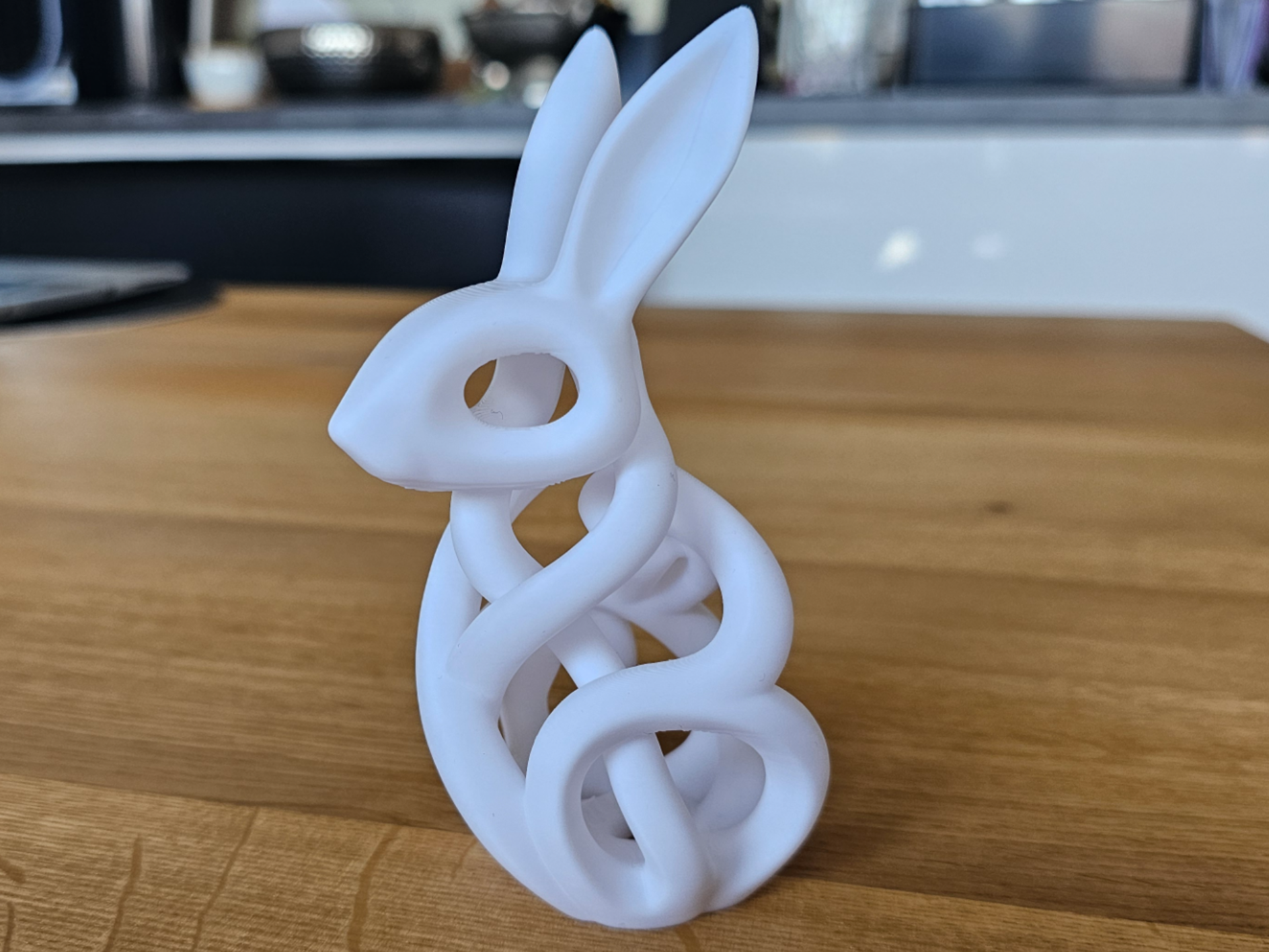 Minimalist Abstract Bunny|Organic Wireframe Decor