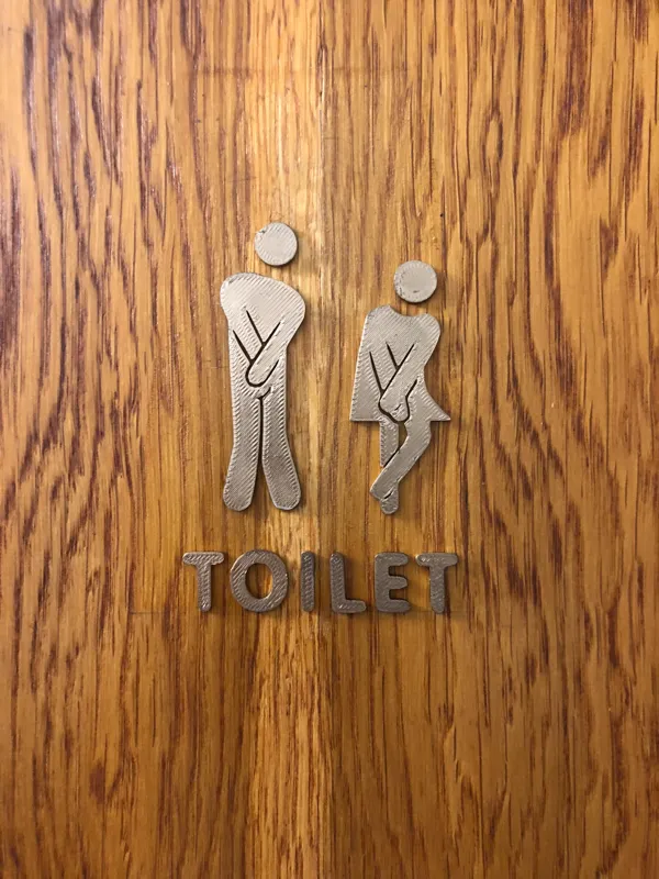 Panneau toilettes