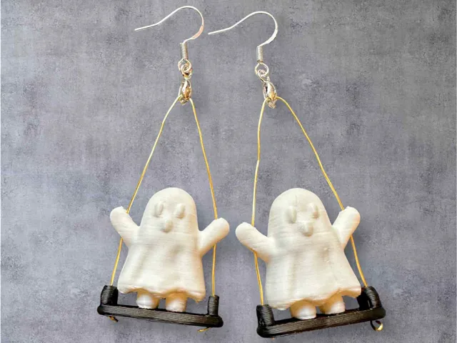 Ghost Earrings Playground Swing