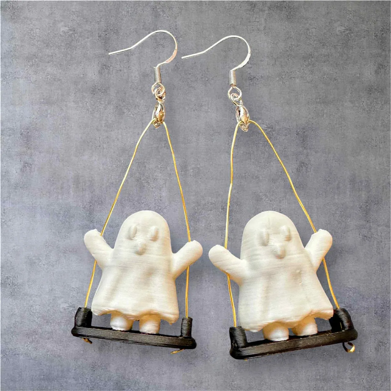 Ghost Earrings Playground Swing view 2