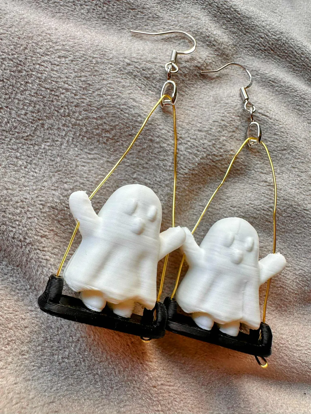 Ghost Earrings Playground Swing view 3