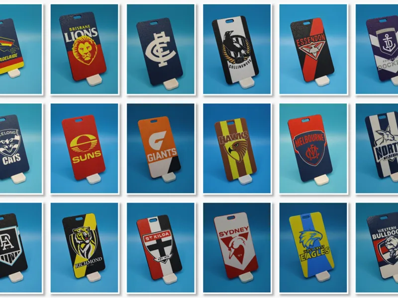 Customizable AFL Team Luggage Tags