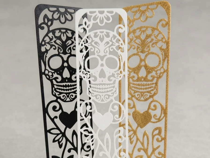 Sugar Skull Cutout Bookmark | Fast One-Color Print