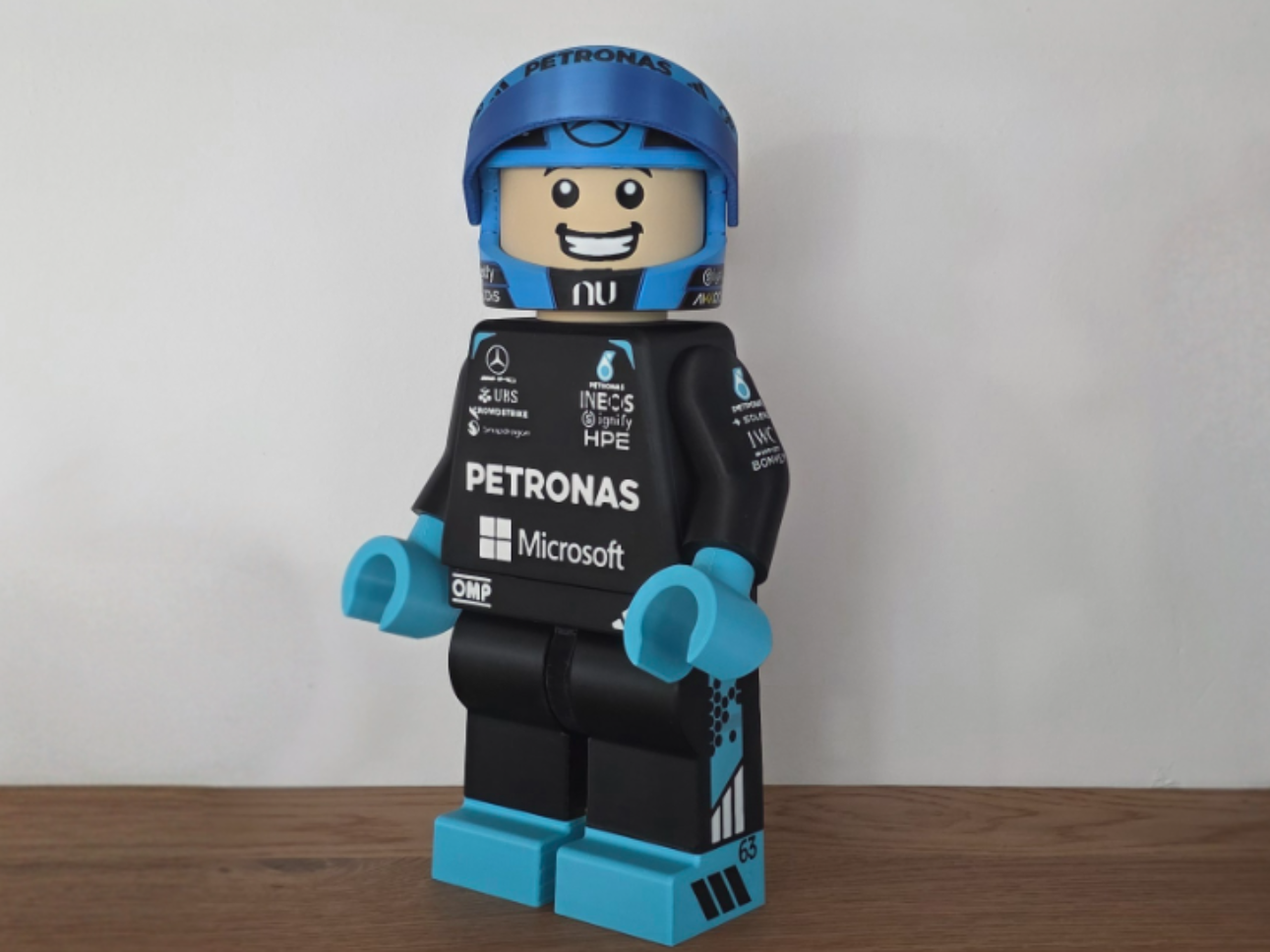 George Russell Mercedes F1 Brick Model