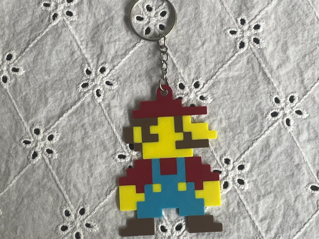 8-bit Mario Keychain