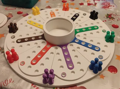 8 Player Ludo 51.5cm for elderly, big families.