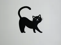 Silhouette de chat murale — photo 2