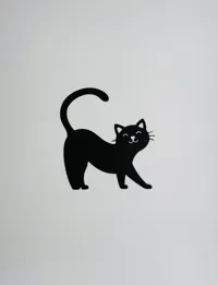 Silhouette de chat murale — photo 3