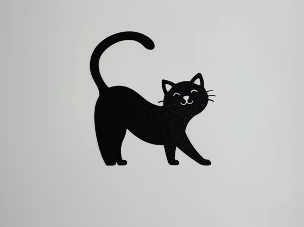 Silhouette de chat murale