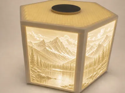 Parameterized - Rotatable - Custom Lithophane Photo - Lightbox Generator