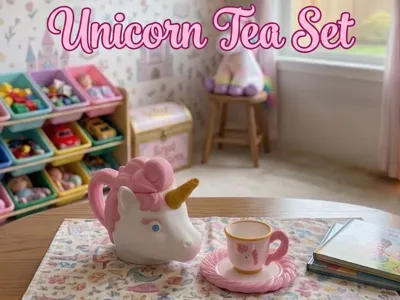 Unicorn Teapot Set (AMS Ready)