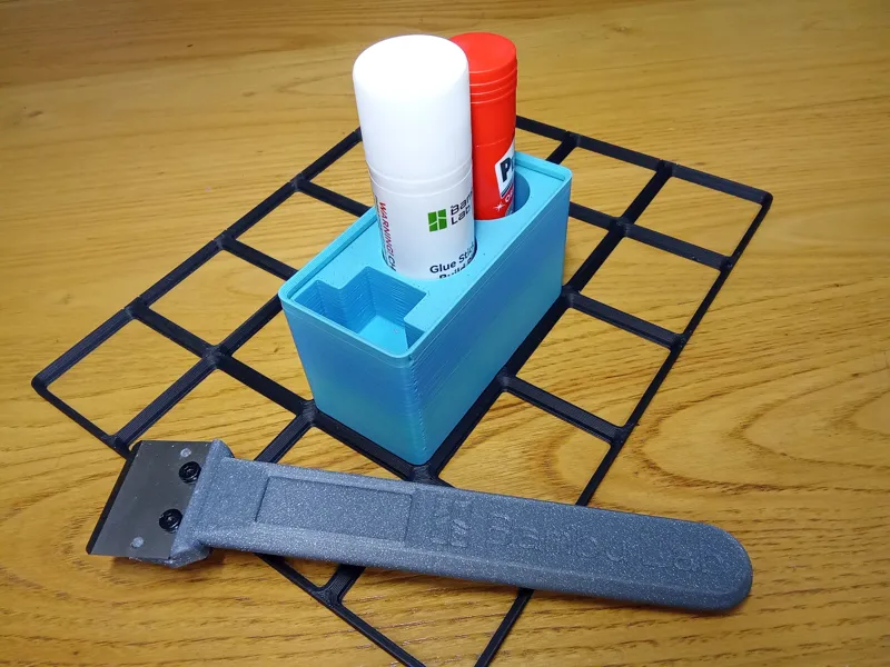 Gridfinity - Bambu Lab Scraper & Gluesticks Holder