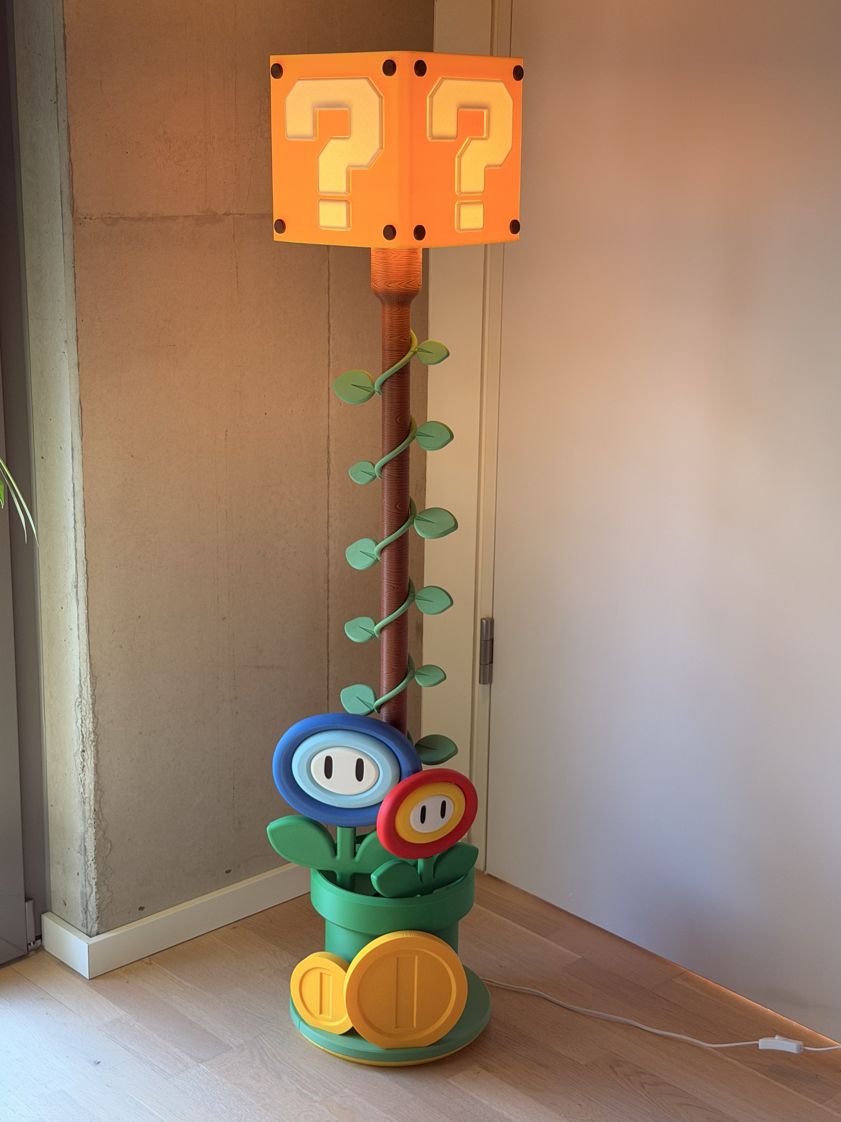 Question Block Floor Lamp Power-Up Edition - 1