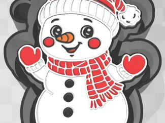 Snowman Freshie Mold