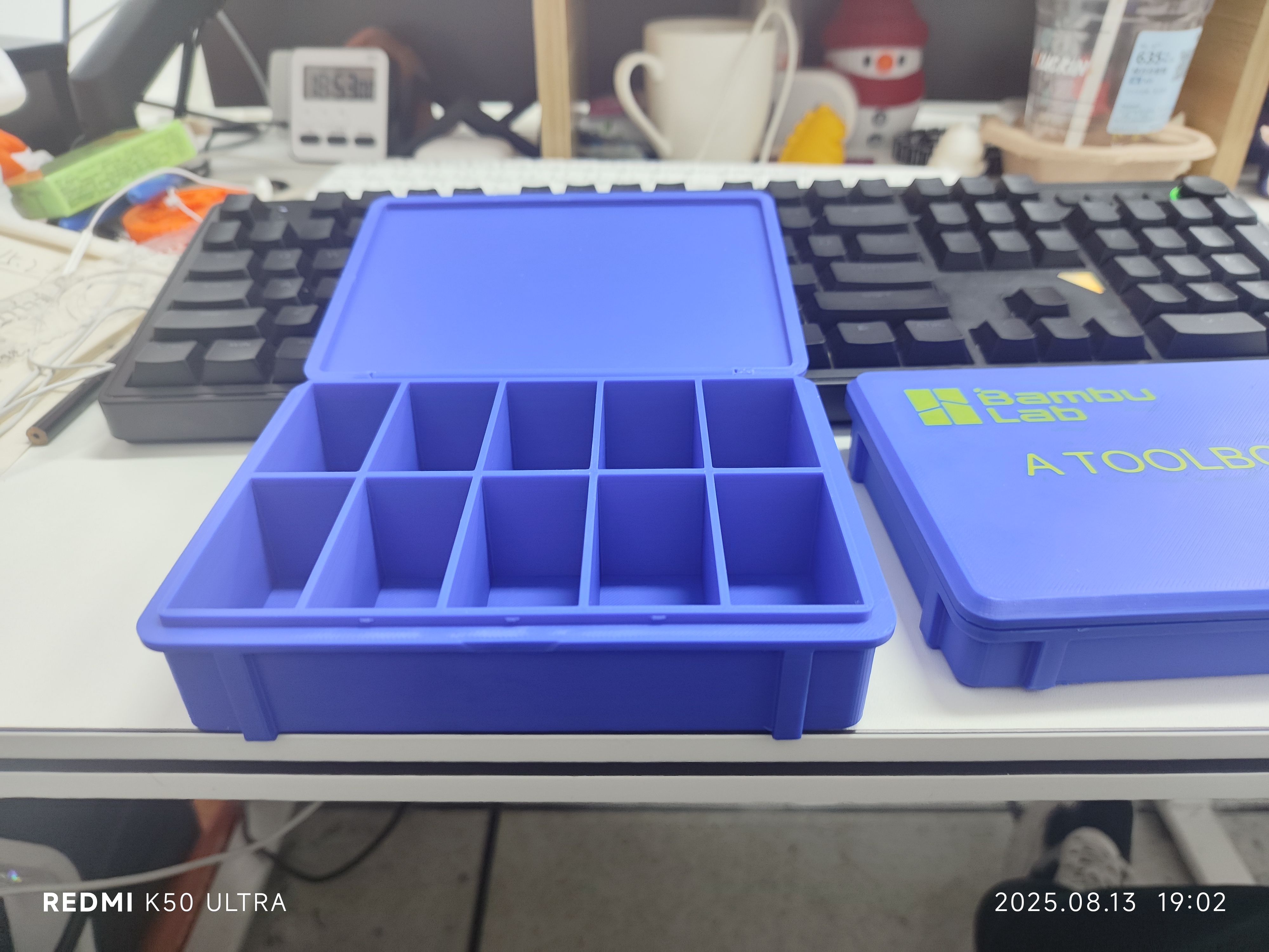 Miniatura 4 do modelo 3D 零件盒、首饰盒分体打印（可等比例放大）