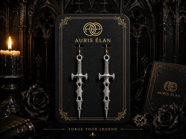 Gothic Shadowfang Sword Earrings