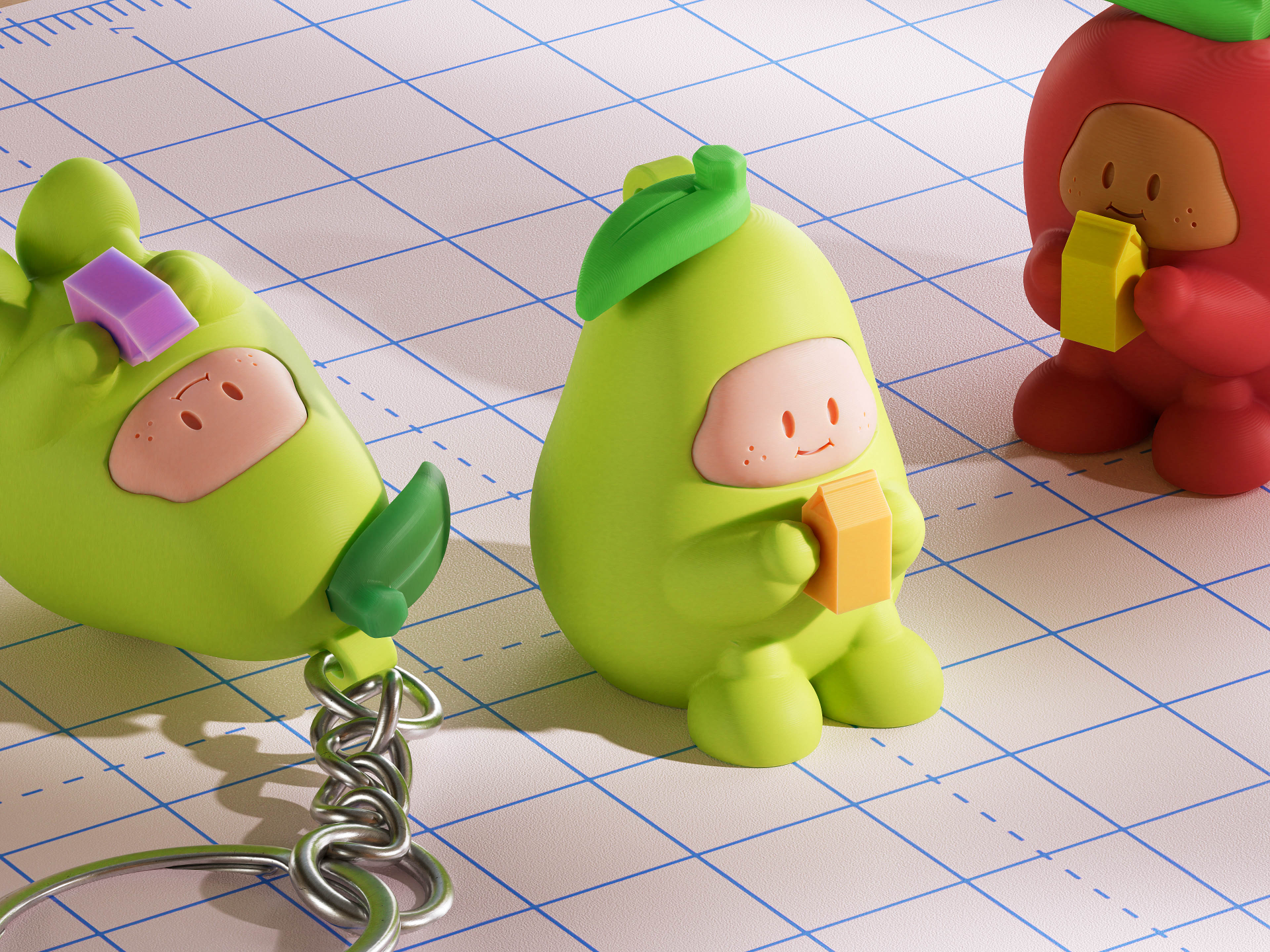 Pear Keychain Pendant (no ams)