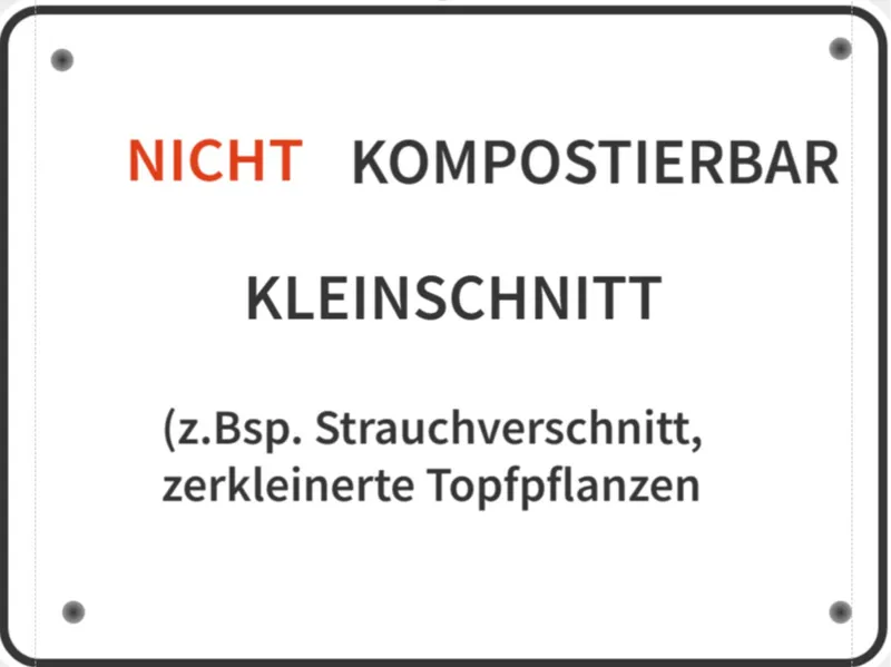 Schild für Gemeinschaftsgarten (Sammelplatz)
