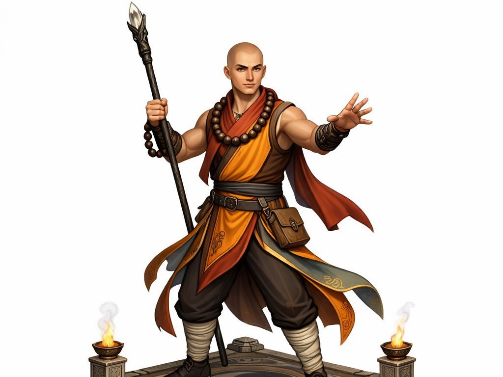 Saki - Male Human Monk