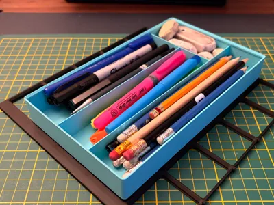 Gridfinity Pen & Stationery Organizer – 3×5×4