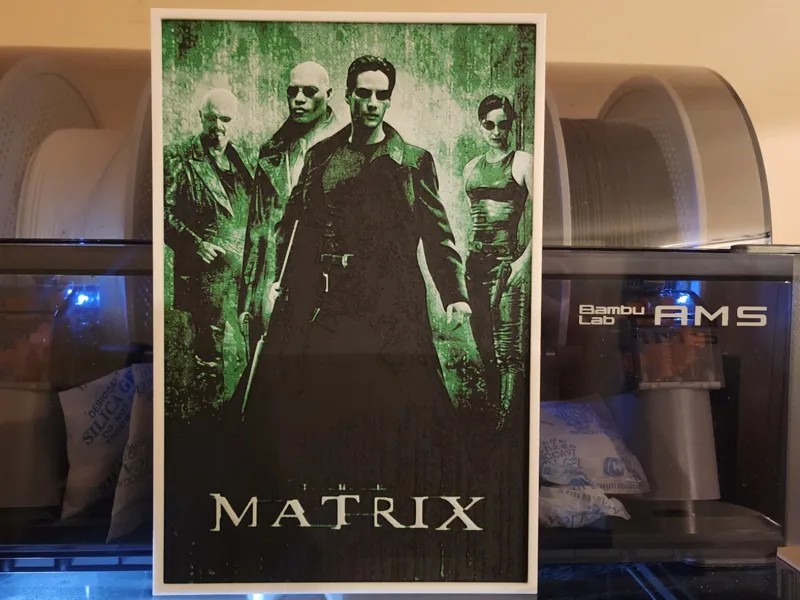 Matrix - HueForge Movie Poster - 3 Colors