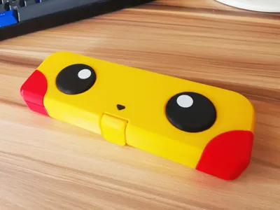 Pikachu Pencil Case/Pikachu pencil case - Single Layer - No Hardware Required
