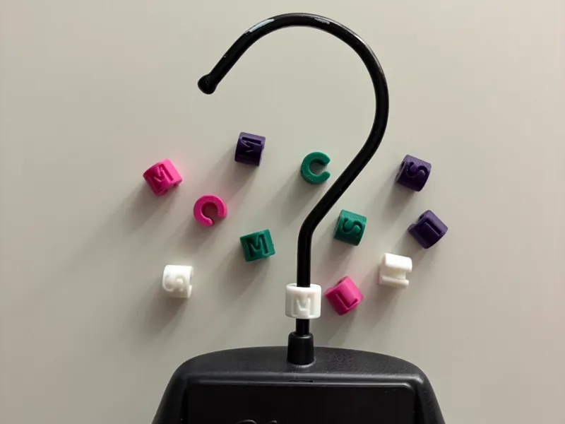 hanger size markers