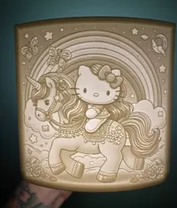 Lithophane Hello Kitty licorne — photo 2