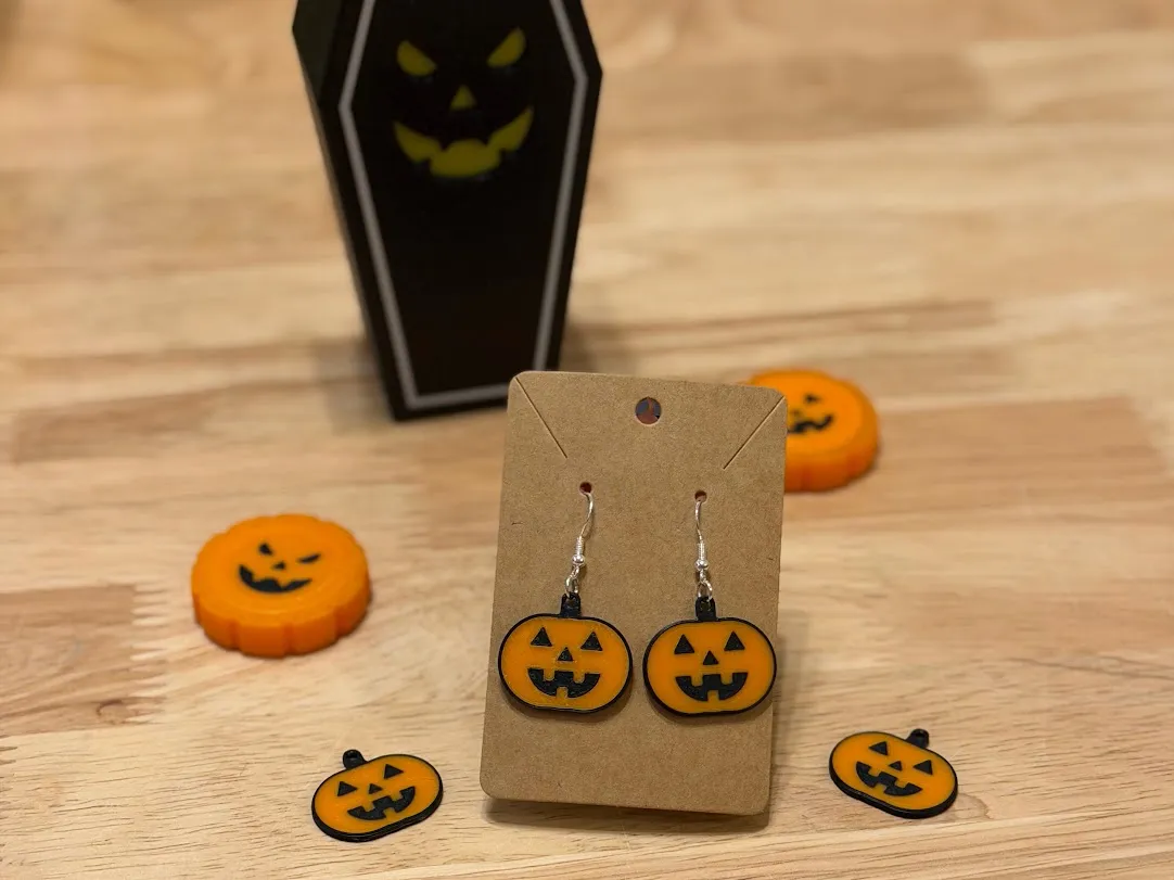 Halloween Pumpkin Earrings view 3