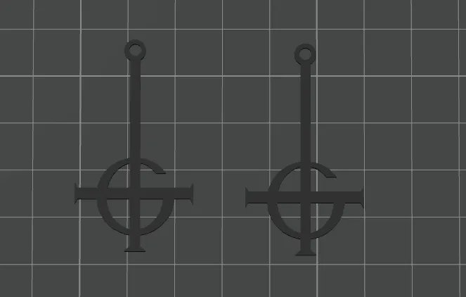 Ghost (band) cross earrings view 2