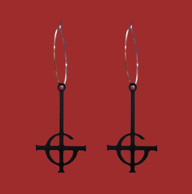 Ghost (band) cross earrings