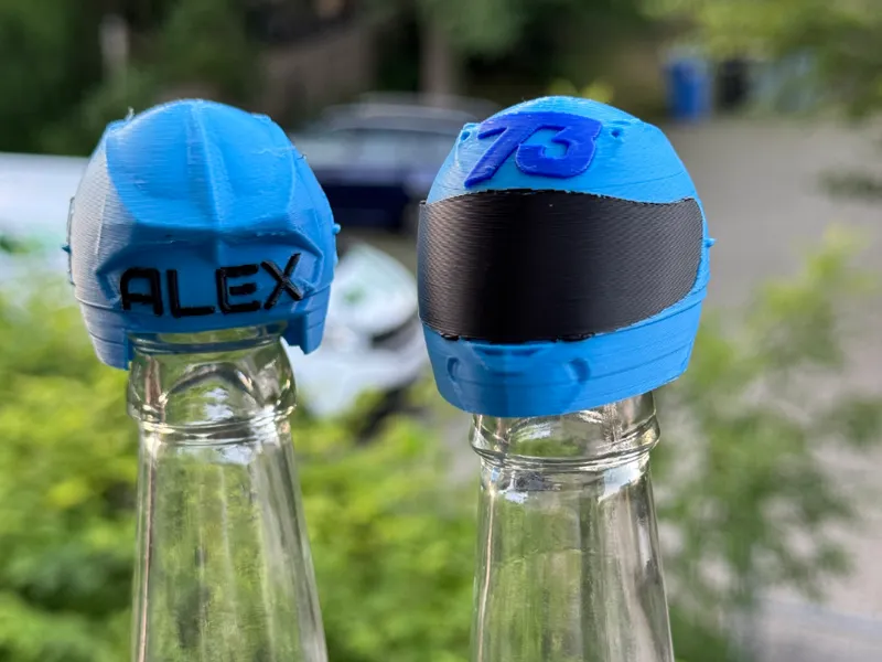 Alex Marquez 73 Helm für Bierflasche