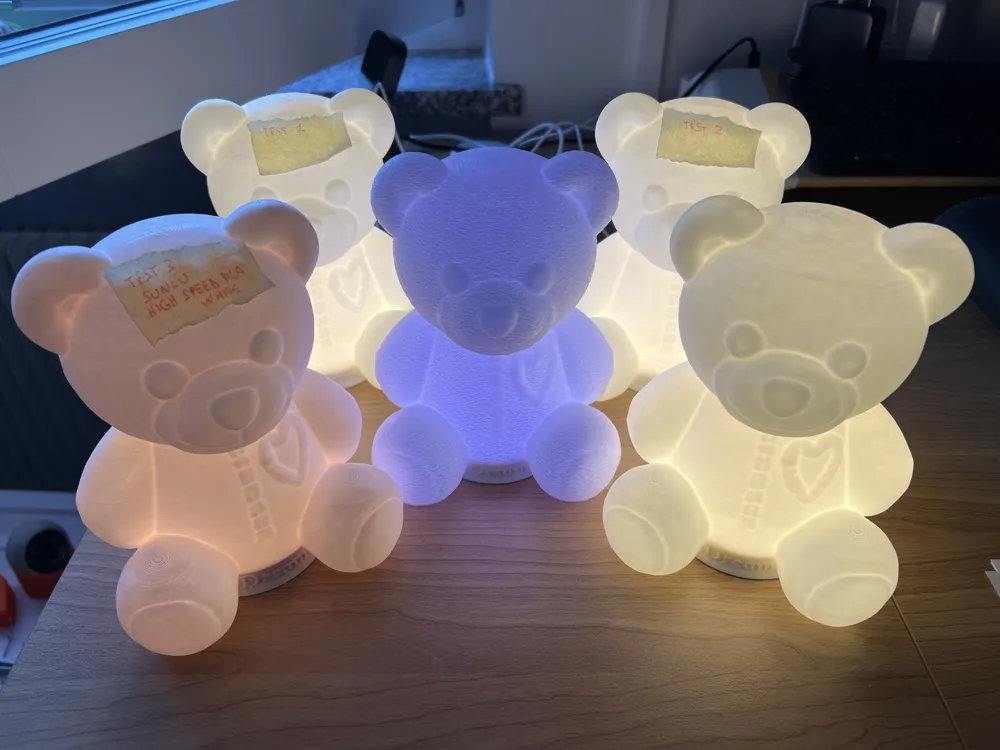 Sweet Teddy Bear Night Light - Free 3D Print Model - MakerWorld