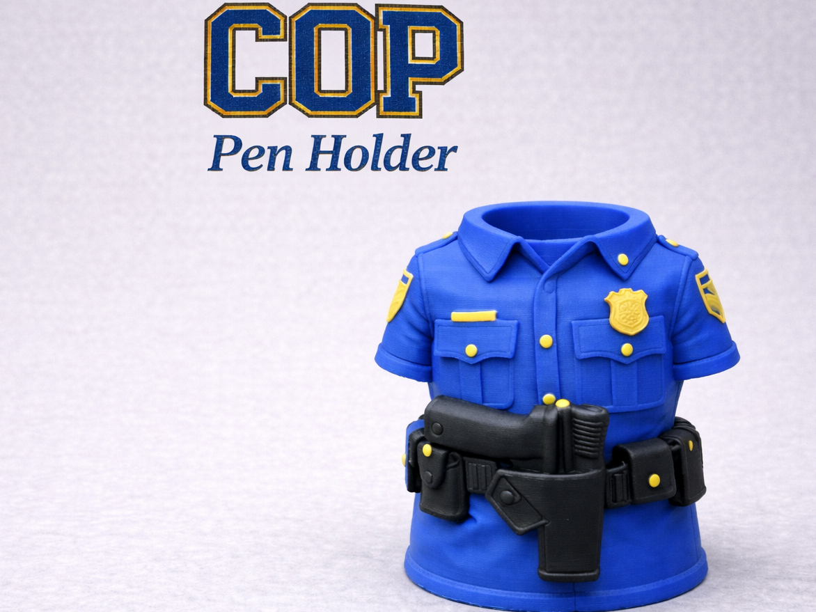 COP Pen / Pencil Holder with Oversized Gun
