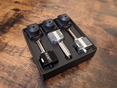 Gridfinity 2x2x3 - 3x A1 hotend+silicone sock tray