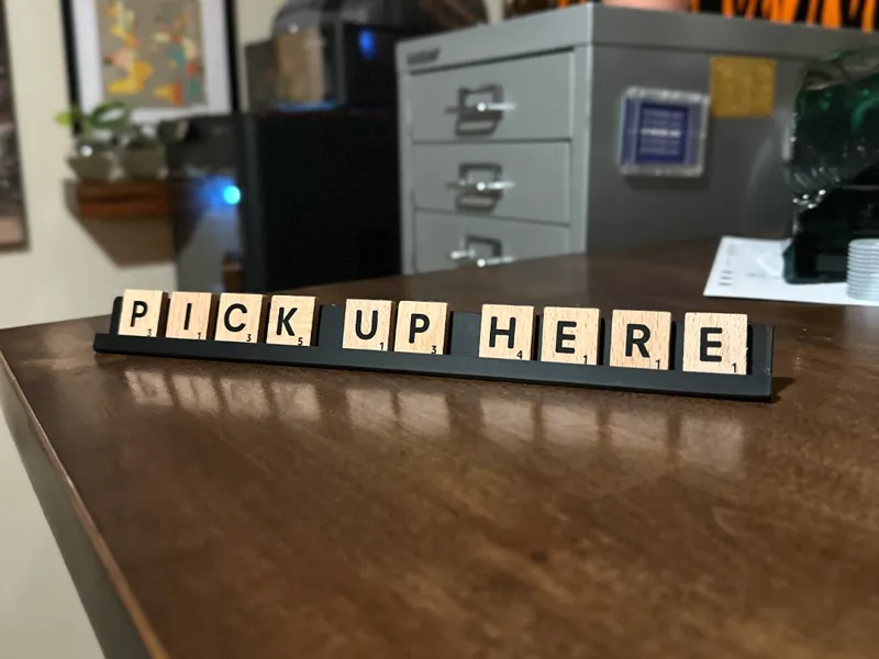 Scrabble Tile Holder Sign