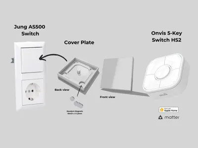 Magnetic Cover Plate JUNG AS500 ONVIS Smart Button